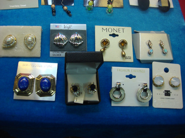 15 Pairs New Costume Earrings Lot - Studs, Dangles & More! Estate Find