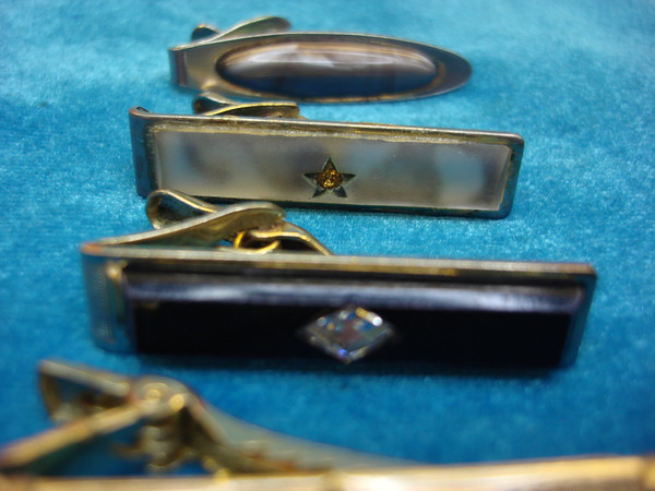 Vintage Gold Tie Clips (5 Pack) - Unique & Stylish, Used