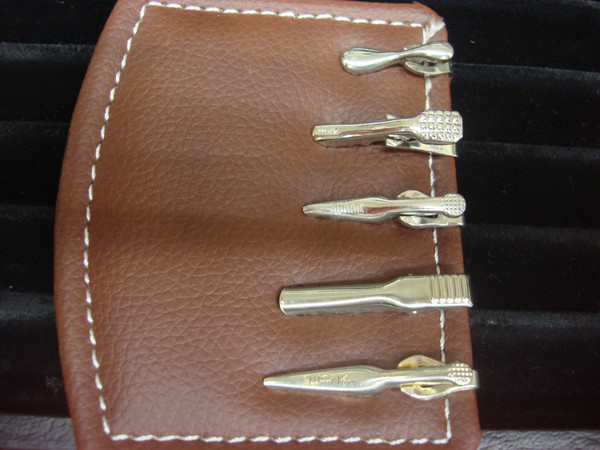 Vintage Silver-Tone Tie Clips (5-Pack) - Retro Style Lot #202