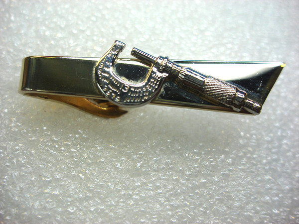 Vintage Machinist Caliper Tie Clip - Gold & Silver Tone, Unique Gift #165