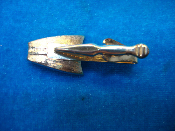 Vintage Gold Tone Tie Clip with Faux Pearls - Elegant 1.5 Inch Accessory
