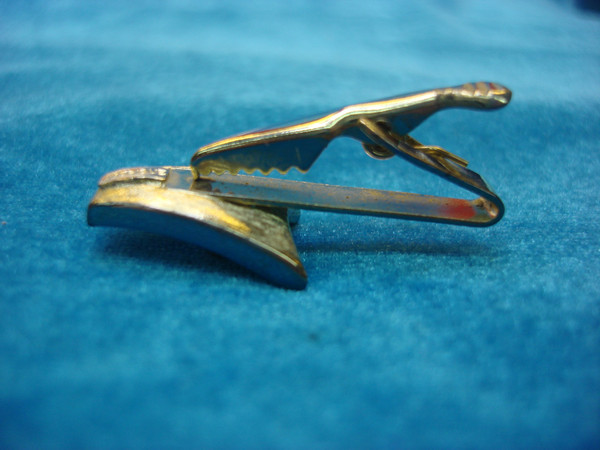 Vintage Gold Tone Tie Clip with Faux Pearls - Elegant 1.5 Inch Accessory
