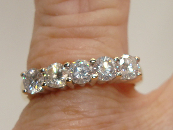 14K Yellow Gold Diamond Wedding Band by ZEI, Size 6.5 (75pt Diamonds)