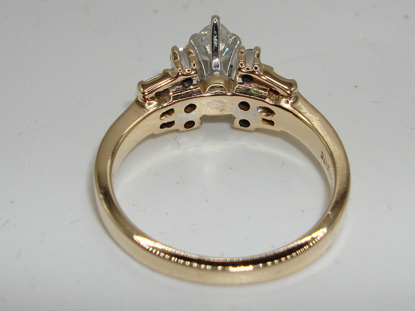 Gorgeous 14K Gold Marquise Diamond Engagement Ring (1/2 CTW, Size 6.5)