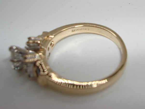 Gorgeous 14K Gold Marquise Diamond Engagement Ring (1/2 CTW, Size 6.5)