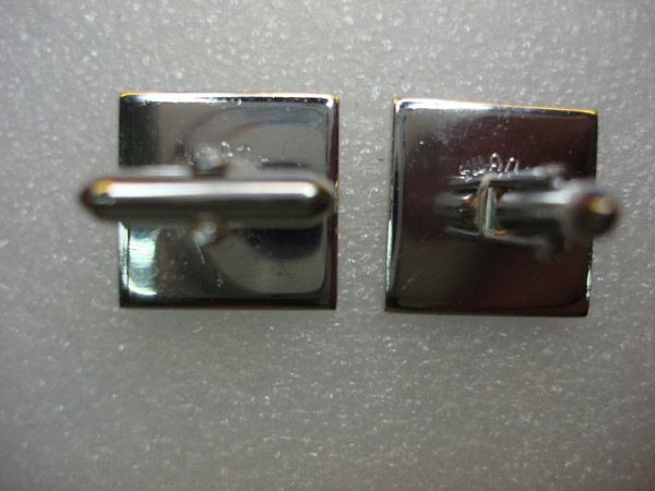 Vintage Swank Silver Tone Cufflinks - Louver Pattern, Nice Condition #178