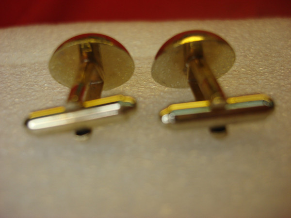Vintage Gold Tone Cufflinks with Domed Tops - Classic & Elegant
