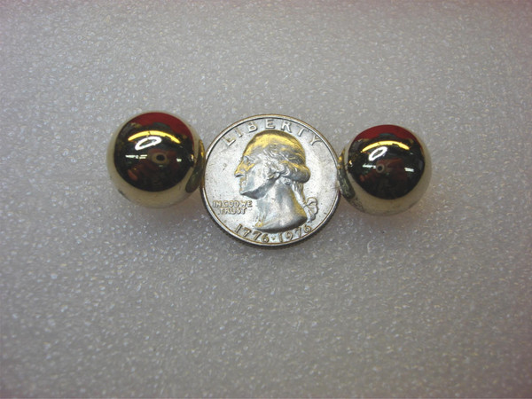 Vintage Gold Tone Cufflinks with Domed Tops - Classic & Elegant