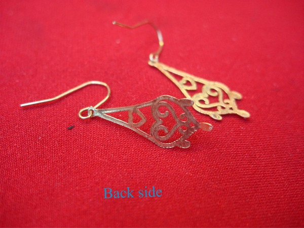 New! 14K Yellow/White Gold Dangle Earrings - Small & Elegant (Macy's, $36 Gold Value)