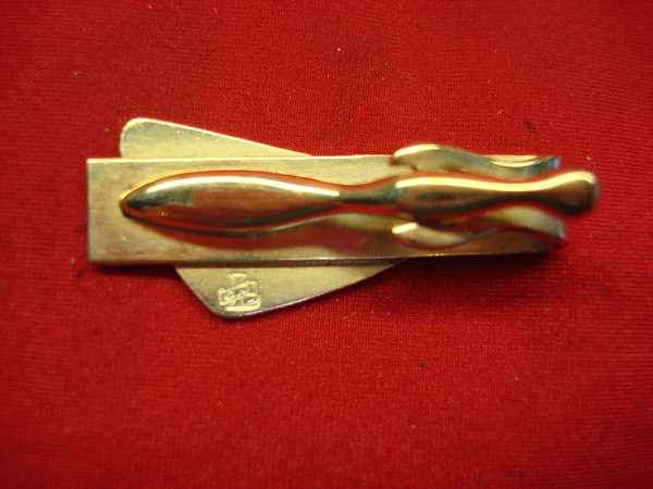 Vintage Gold Tone Tie Clip 'The Man Who Needs...' - Unique Enamel Design #212