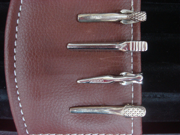 Vintage Silver Tone Tie Clips Set of 4 | Retro Accessories for Men | Unique & Stylish