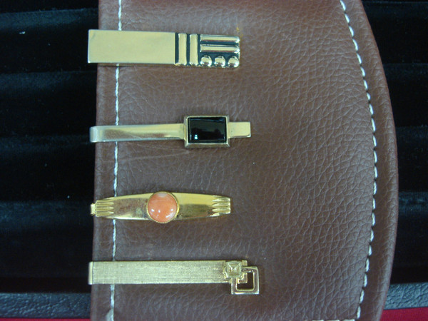 Vintage Gold Tone Tie Clips (Lot of 4) - Pre-Owned, Stylish & Ready to Wear
