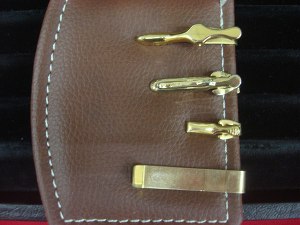 Vintage Gold Tone Tie Clips (4-Pack) - Pre-Loved & Ready to Shine!