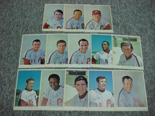 Vintage 1971 Philadelphia Phillies Photo Set (13 Cards) - Jim Bunning, Larry Bowa & More! 