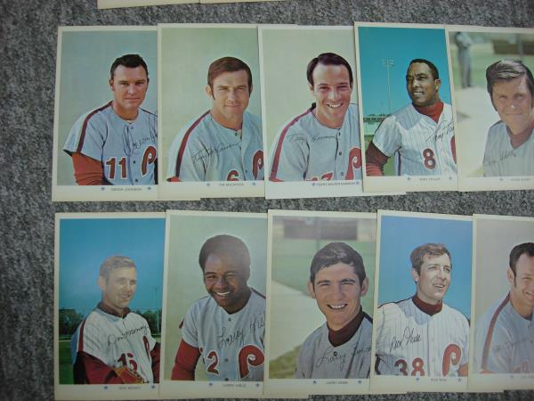 Vintage 1971 Philadelphia Phillies Photo Set (13 Cards) - Jim Bunning, Larry Bowa & More! 