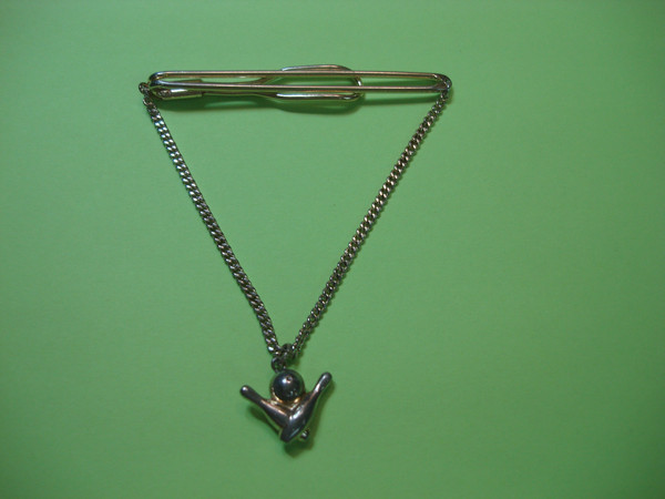 Vintage Gold Tone Tie Chain - Bowling Fan Gift | Estate Find