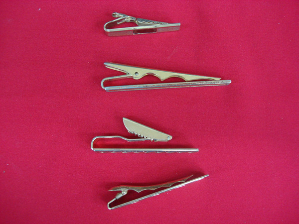 Vintage Gold Tone Tie Clips (4-Piece Lot) - Unique & Stylish Accessories #237