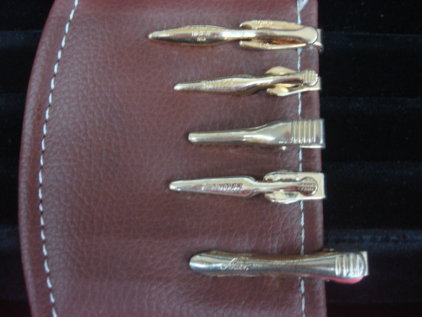 Vintage Gold Tone Tie Clips - Unique 5-Piece Lot #242 - Retro Accessories