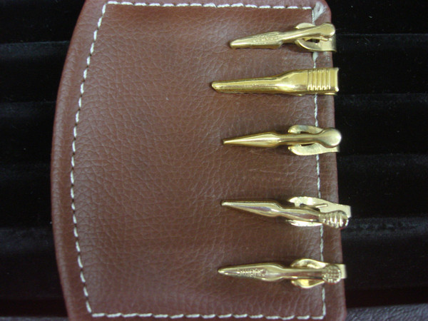Vintage Gold Tone Tie Clip Set of 5 - Unique & Stylish Lot #246