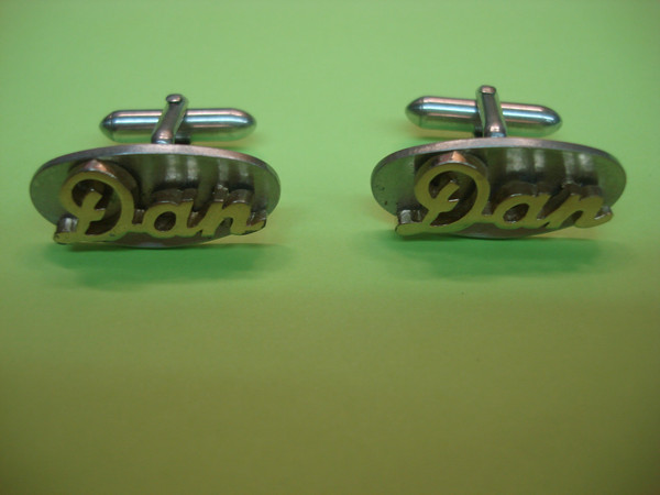Vintage Custom Dan Two-Tone Baseball Cufflinks - New York Yankees Gift