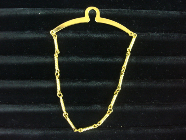 Vintage Gold Tone Tie Chain - Statement Accessory #269