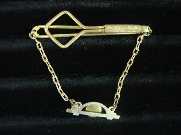 Vintage Swank Gold Tone Tie Bar Chain - Mid Century Charm #270