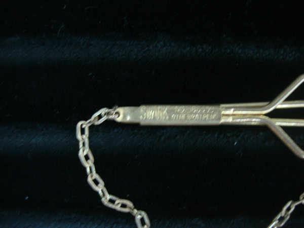 Vintage Swank Gold Tone Tie Bar Chain - Mid Century Charm #270