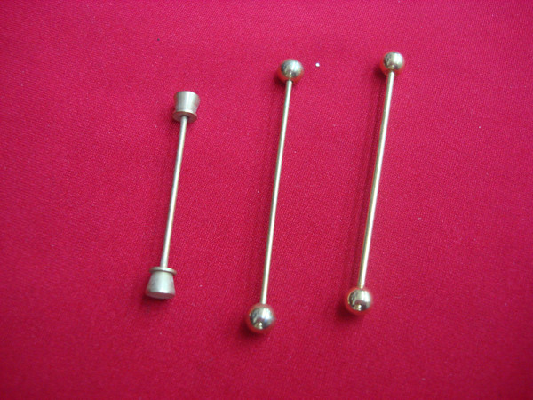 Vintage Gold-Tone Shirt Collar Bars (Set of 3) - Unique & Stylish