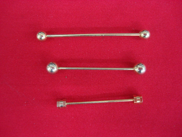 Vintage Gold-Tone Shirt Collar Bars Set of 3 - Unique & Stylish Accessories