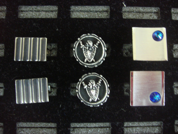 Vintage Silver Tone Cufflinks Set - 3 Unique Pairs #290