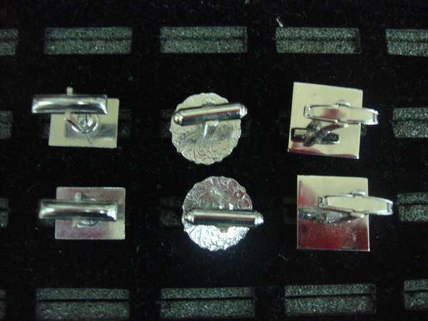 Vintage Silver Tone Cufflinks Set - 3 Unique Pairs #290