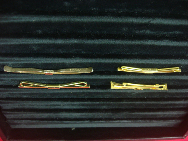Vintage Gold Tone Collar Bar Stays Set of 4 - Unique & Unusual Lot #296