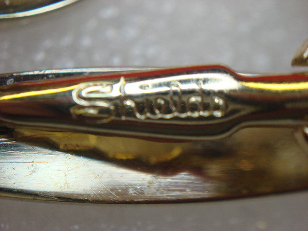 Vintage Shields Gold Tone Cufflinks & Tie Clip Set with'R' - Nice Condition #302