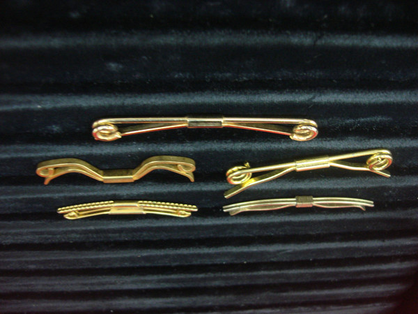 Vintage Gold-Tone Collar Bar Stays - Set of 5 | Unique & Stylish Accessories