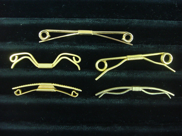Vintage Gold-Tone Collar Bar Stays - Set of 5 | Unique & Stylish Accessories