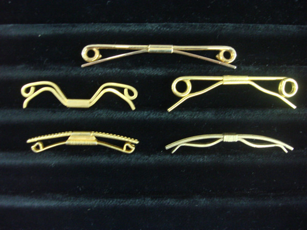 Vintage Gold-Tone Collar Bar Stays - Set of 5 | Unique & Stylish Accessories
