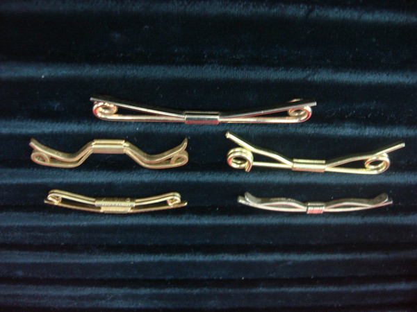 Vintage Gold-Tone Collar Bar Stays - Set of 5 | Unique & Stylish Accessories