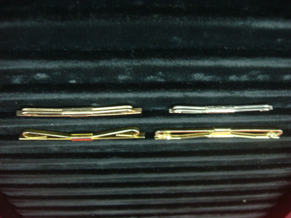 Vintage Gold & Silver Tone Collar Bar Stays (5-Piece Set) - Unique Antique Accessory Lot