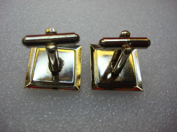 Vintage Art Deco Silver Tone Cufflinks - Men's Formal Accessories #329