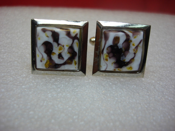 Vintage Art Deco Silver Tone Cufflinks - Men's Formal Accessories #329