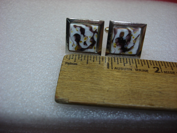 Vintage Art Deco Silver Tone Cufflinks - Men's Formal Accessories #329