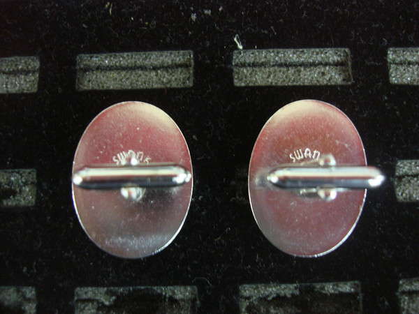 Vintage Swank Silver Tone Cufflinks - Unique Pair #315 - Excellent Condition