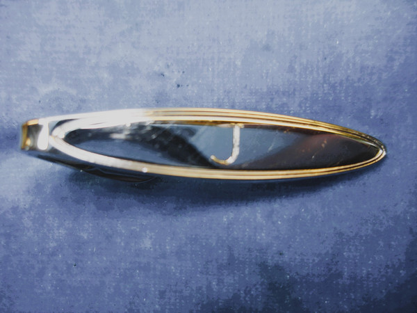 Vintage Sterling Silver Tie Clip with Initial 'J' by Shields (1 3/4 Inch) - Estate Find