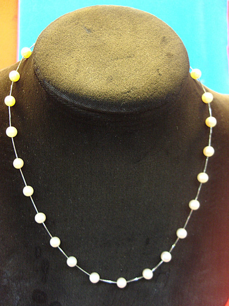 Elegant 14K White Gold Pearl Necklace (17