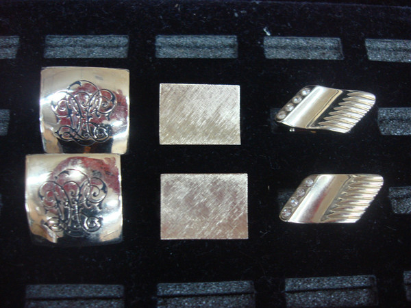 Vintage Gold Tone Cufflinks (3 Unique Pairs) -  Stylish & Versatile