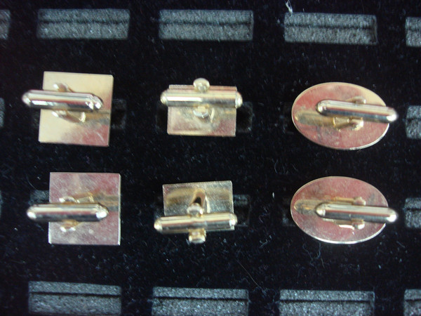Vintage Gold Tone Cufflinks (3 Pairs) - Unique & Stylish Accessories