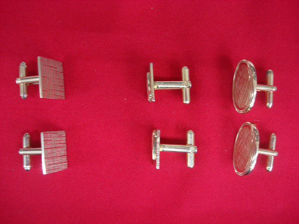 Vintage Gold Tone Cufflinks (3 Pairs) - Unique & Stylish Accessories