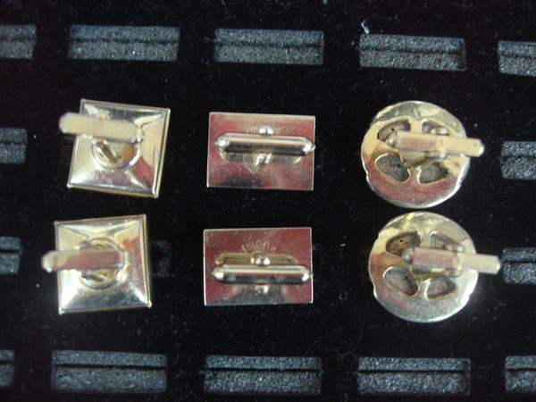Vintage Gold-Tone Cufflinks - 3 Unique Pairs, Excellent Condition #385