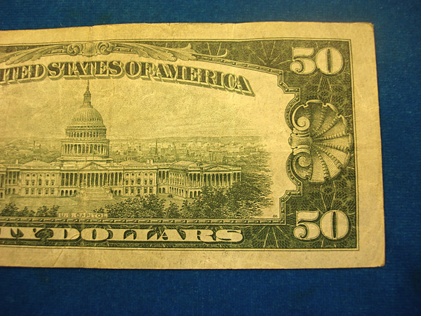 Vintage 1929 $50 Federal Reserve Bank of New York Note - Collector's Item
