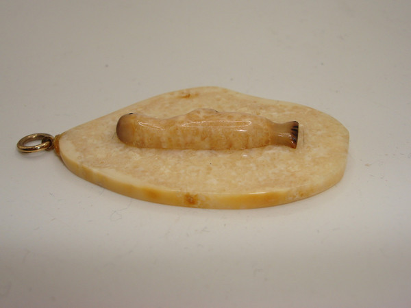 Vintage Signed Diomede, Alaska Baby Seal Carved Pendant - 11.4g